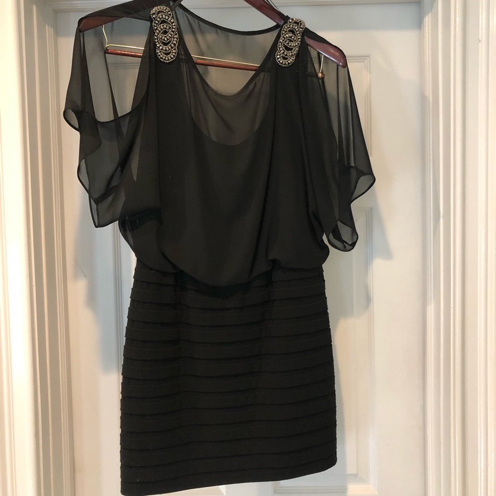Beautiful Black Cocktail Dress with Beading